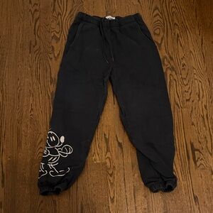 Disney Mickey Black Jogger Sweatpants